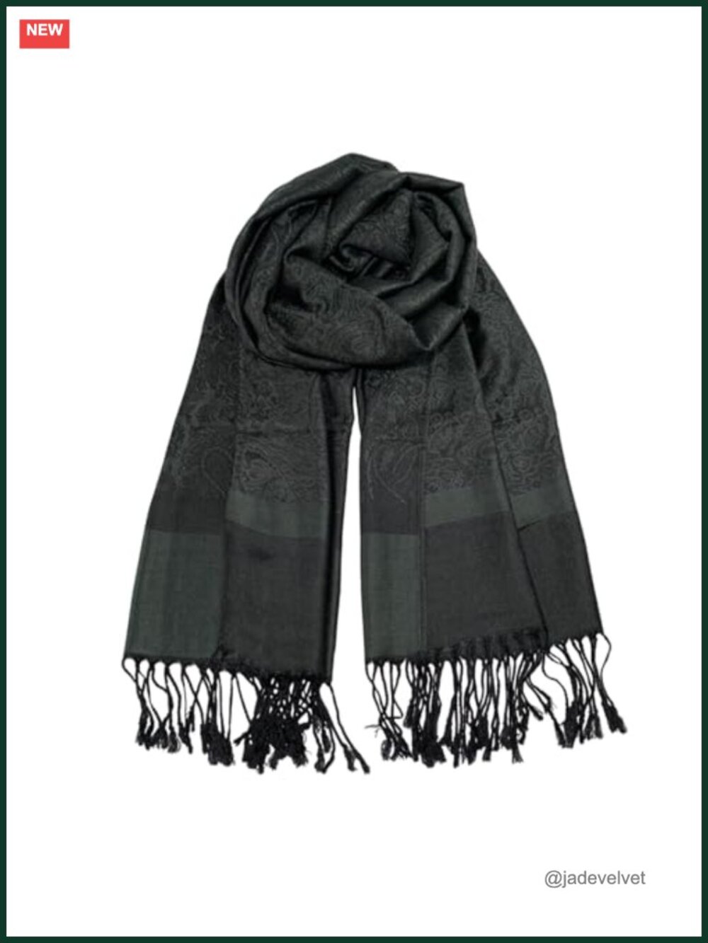 Pashmina Shawl Wrap Scarf Reversible Jacquard Fringe Wedding Accessory